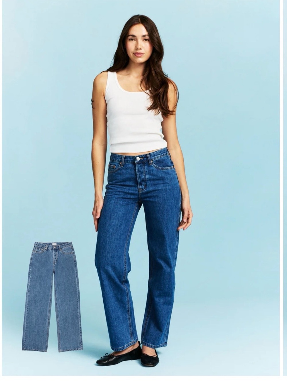 Parke Classic Straight Jean in Medium Wash Size 26